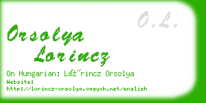 orsolya lorincz business card
